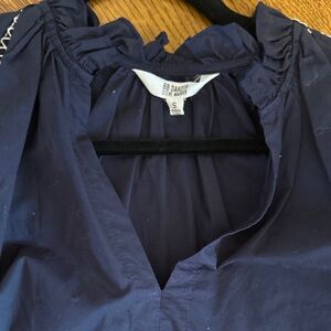 BB Dakota Navy Ruffled Dress